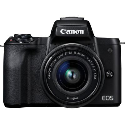 CANON EOS M50 nera + ob. EF-M 15-45mm IS STM+ scheda SD 16GB + Borsa Canon